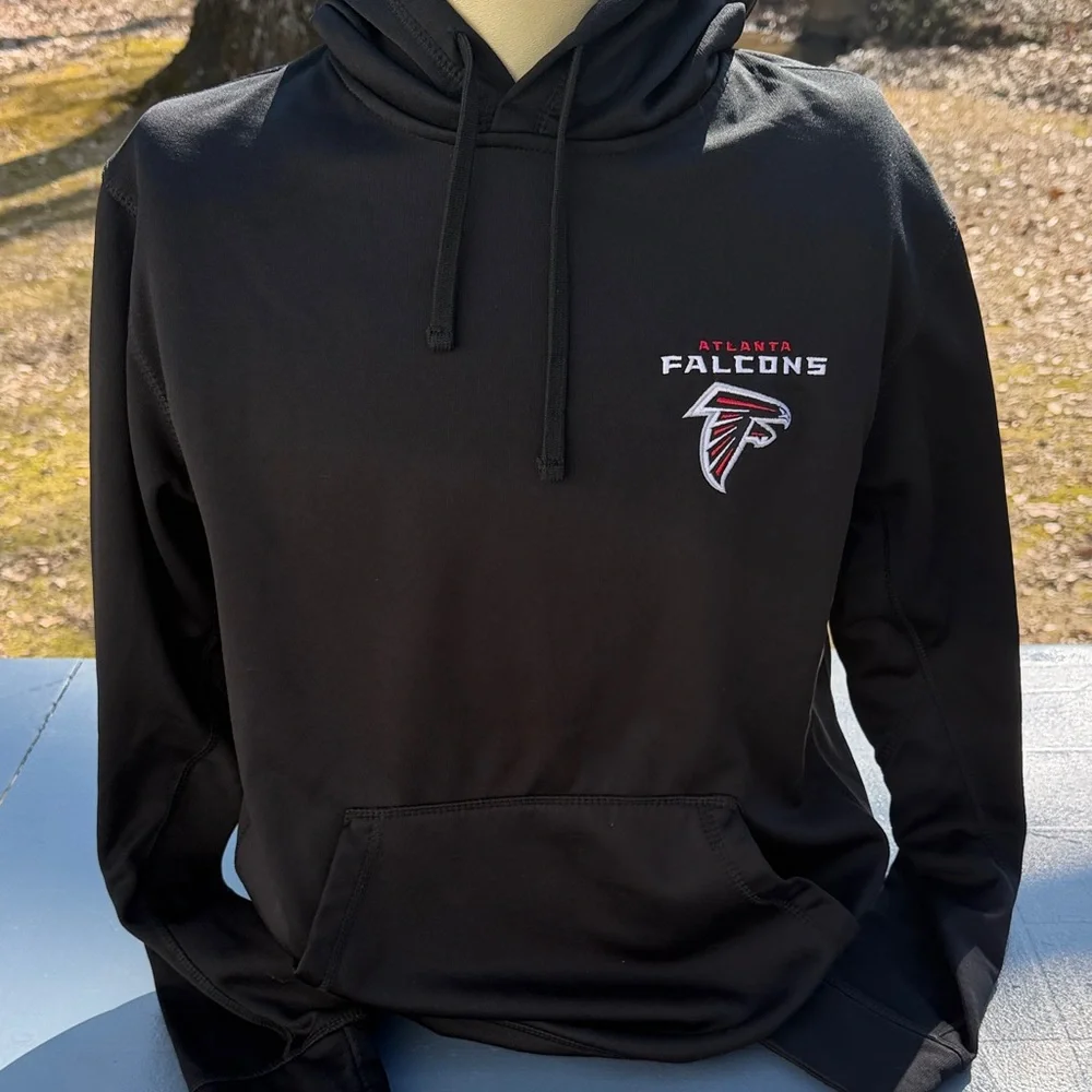 NFL Black Atlanta Falcons Pullover Hoodie. New